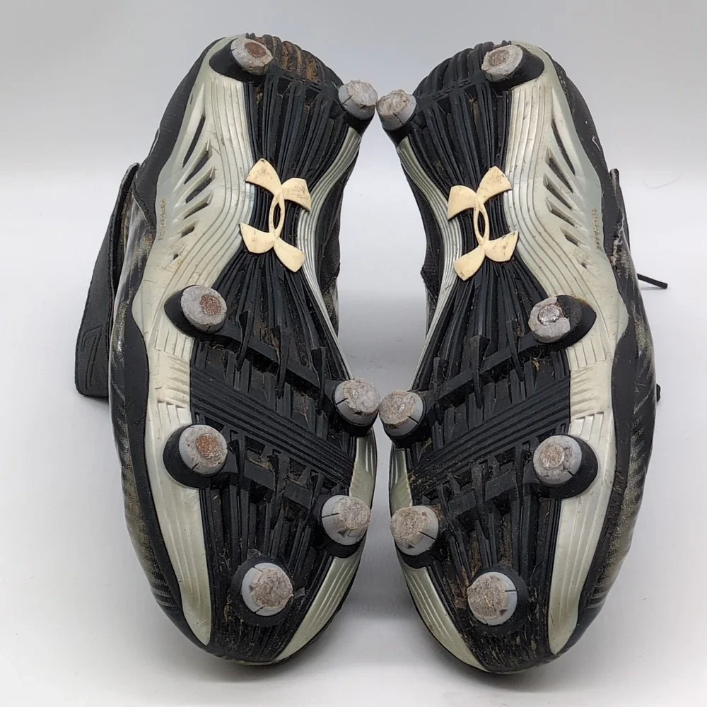 Under Armour Shoes‎ Mens C1N Green Black 13E Football Cleats Mid Top 1275483-001